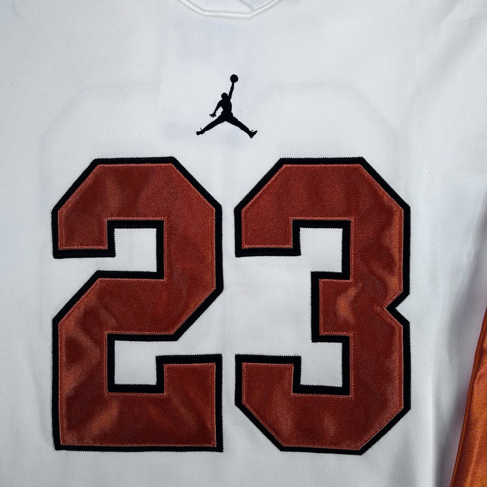 Jordan Mens Brooklyn Collegiate Hockey Jersey Size XL White Orange HV0109 133 - Picture 4 of 12